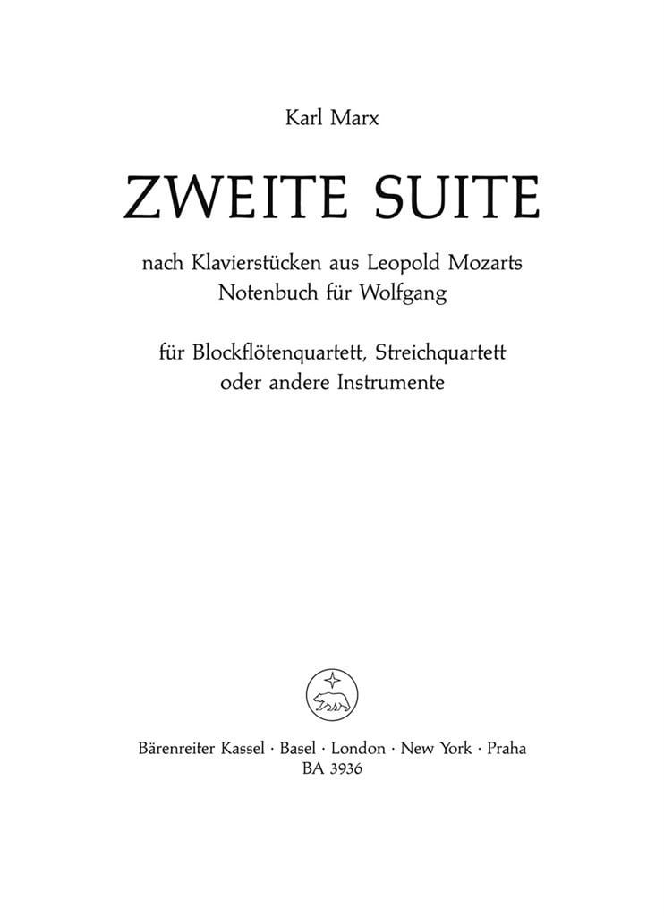 Zweite Suite nach Tanzen aus L. Mozarts Notenbuch
